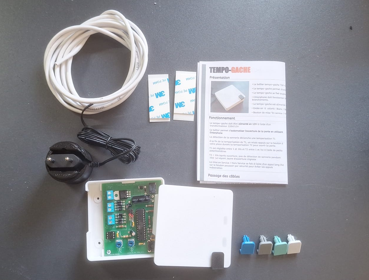 Kit TPG-MINI complet avec alimentation secteur, câblage et notice